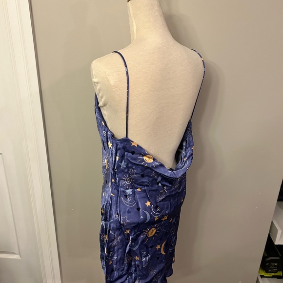 Zara Women's Purple and Blue mini Dress - Astrological -SZ L - Picture 3 of 5